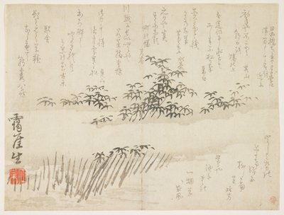 Bamboo in snow by Takaku Aigai